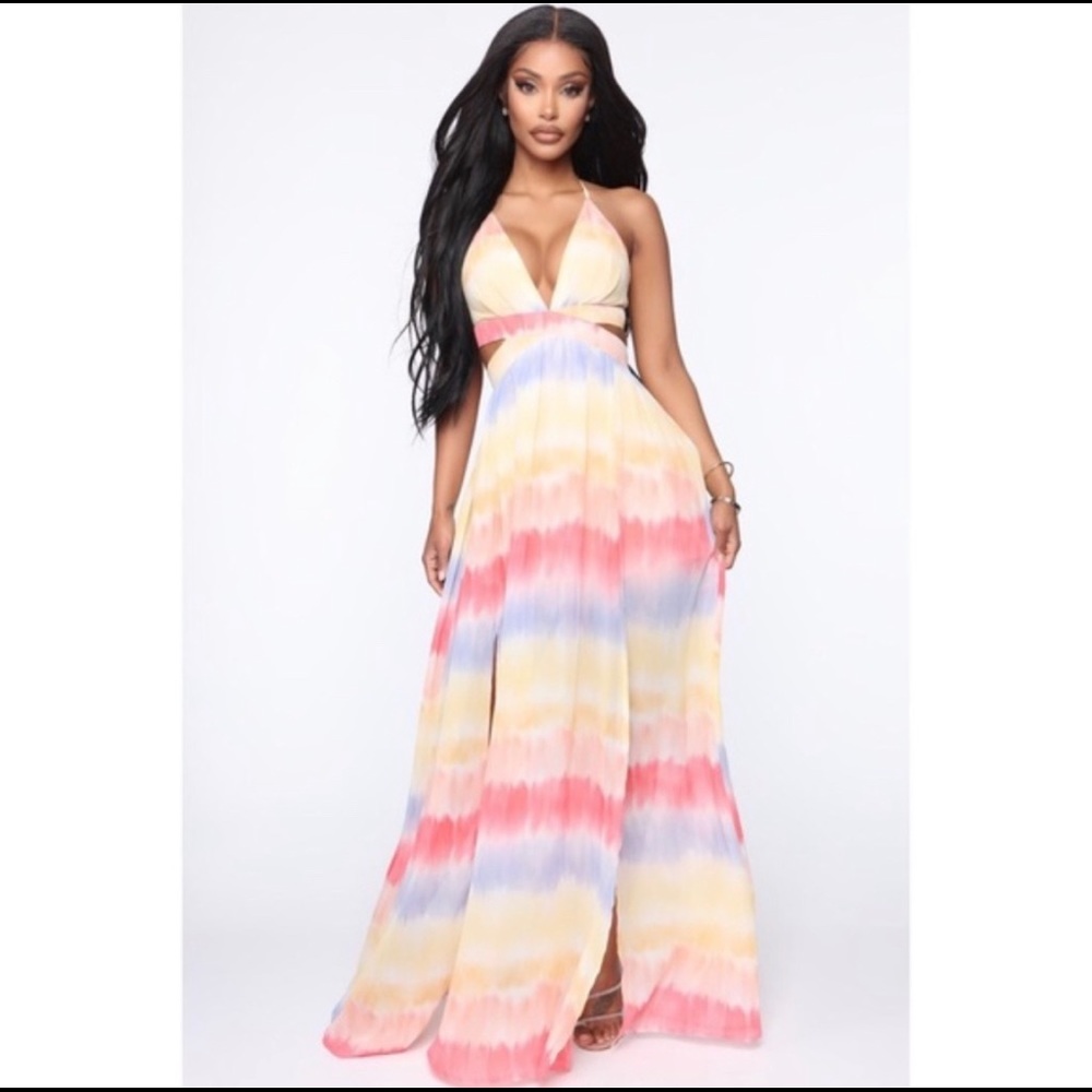 NWT FashionNova Oceanside Brunch Maxi Dress